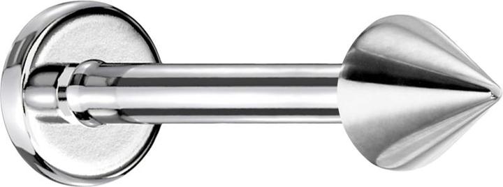 Actual product image Star Piercing Labret silver with cone (without brass, Surgical steel 316L)