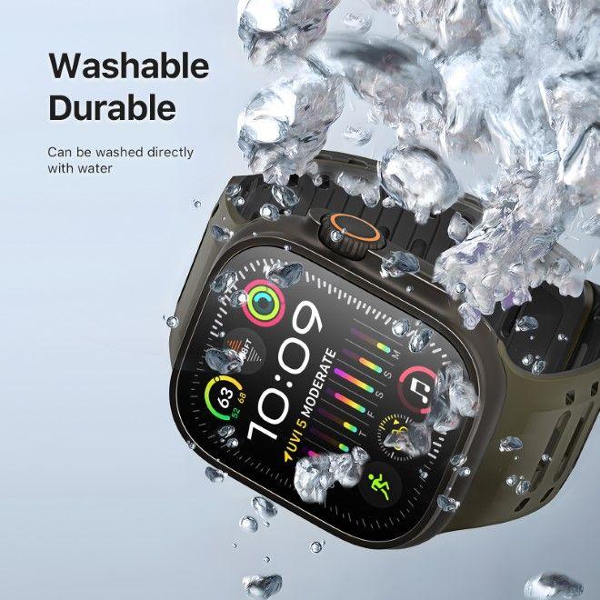 Produktbild Dux Ducis CS Armband (49 mm, 45 mm, 46 mm, 44 mm, 42 mm, Silikon, Apple Watch Series 5, Apple Watch Series 4, Apple Watch Series 3, Apple Watch Ultra 2, Apple Watch Series 7, Apple Watch Series 9, Apple Watch Ultra, Apple Watch Series 6, Apple Watch Series 10, Apple Watch SE, Apple Watch Series 8)