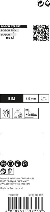 Immagine prodotto Bosch Professional Zubehör Set di lame per seghetti alternativi Expert