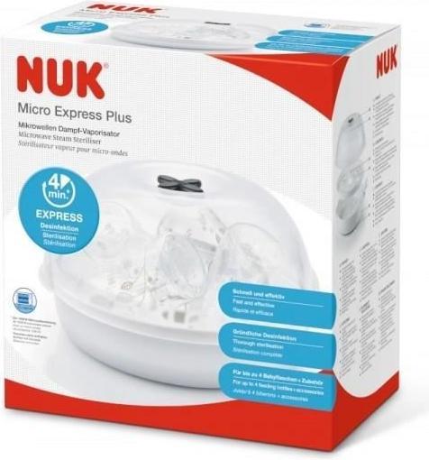 Produktbild NUK Micro Express Plus Mikrowellen Dampf-Vaporisator, für bis zu 4 Flaschen und Zubehör