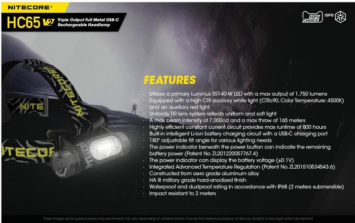 Produktbild Nitecore HC65 V2 USB (1750 lm)