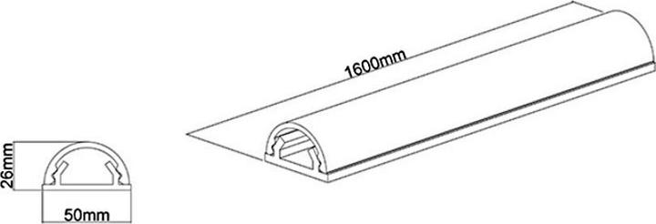Immagine prodotto Multibrackets MB Canalina per cavi 50x1600, alluminio, bianco/1387 (Tubazione, 160 cm)