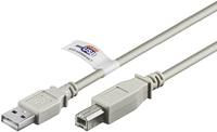 Actual product image Medium Wentronic Goobay USB 2.0 Hi-Speed Cable with USB Certificate, Grey, 3 m (3 m, USB 2.0)