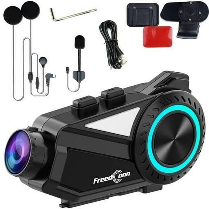 Produktbild FreedConn R3 Motorrad-Sprechanlage Mit Videorecorder (ANC, 33 h, Kabelgebunden)