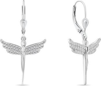Produktbild Brilio Silver - Silver dangling earrings Angels EA947W