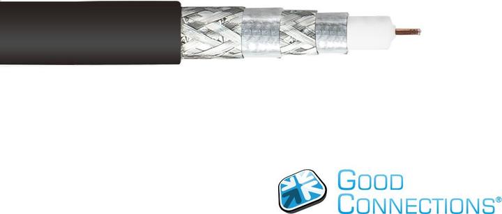 Image du produit Good Connections Câble d'antenne SAT SmartFLEX, IEC/coax mâle coudé vers femelle, plaqué or, quadruple blindage (120 dB, Câble d'antenne)