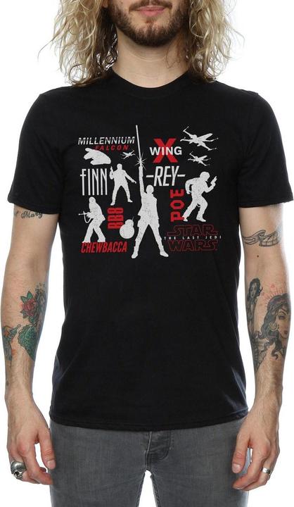 Immagine prodotto Star Wars The Last Jedi Rebellion Silhouettes Maglietta Uomo (L)