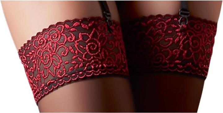 Produktbild Cottelli Collection Strümpfe mit rotem Abschluss (M)
