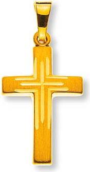 Natsumi Schmuck Kreuz Anhänger Gelbgold 18K/750 (750/18 K Gelbgold)
