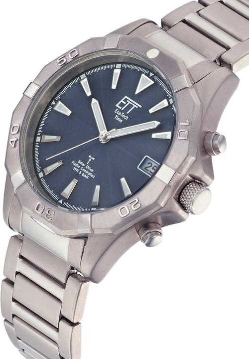 Actual product image ETT EGT-11356-20M Solar Drive radio-controlled watch RC Alaska Titanium men's watch (Radio-controlled clock, 41 mm)