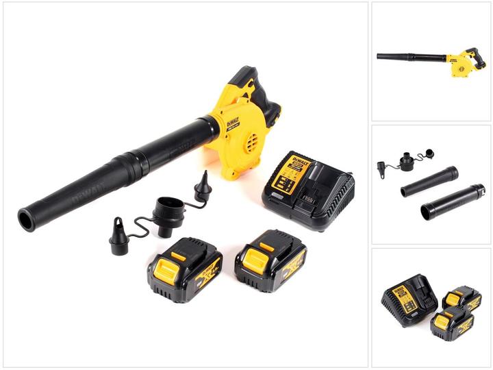 Actual product image DeWalt DCV 100 M2 18 V battery-powered blower / leaf blower + 2 x DCB 182 4.0 Ah battery + DCB 115 charger (Rechargeable battery operated, Leaf blower)