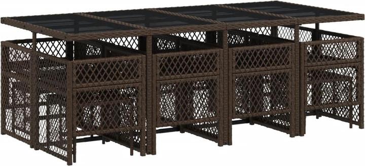 Image du produit VidaXL Meuble de jardin Ensemble de jardin 13 pièces brun poly rotin (106 cm)