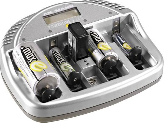 Produktbild Ansmann Powerline 5 LCD, Ladegerät mit LCD Display (1 Stk., AAA, C, AA, D, Ladegerät ohne Akku)