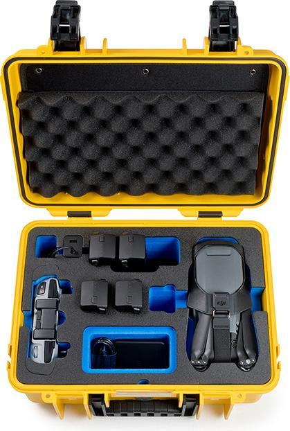 Actual product image B&W International DJI Mavic 3 Fly More Combo Carrying Case B&W Type 4000 yellow (Drone case, DJI Mavic 3)