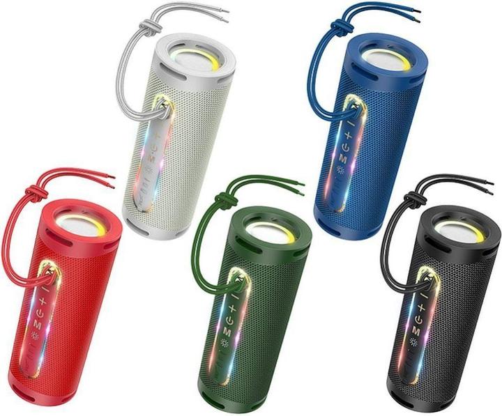 Actual product image Hoco - Wireless Speaker Dazzling pulse (HC9) - with Ambient Light, Bluetooth 5.1, 10W - Grey (5 h)