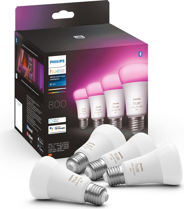 Productafbeelding Philips Hue Tint Wit Kleur Sfeer (E27, 6.50 W, 806 lm, 4 x, F)