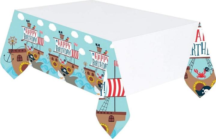 Actual product image Amscan Ahoy Plastic 1st Birthday Party Table Cover (260 x 130 cm)