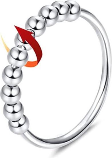 Immagine prodotto Noya Anti-Stress Fidget Finger Ring - Silber (3er Set)