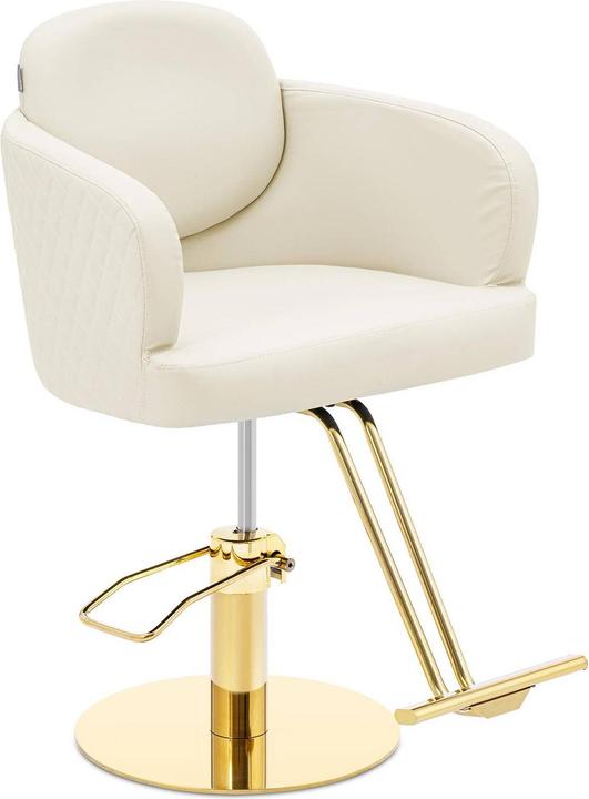 Produktbild Physa Friseurstuhl Fussstütze höhenverstellbar Barber-Stuhl 200 kg Winsford Creme&Gold