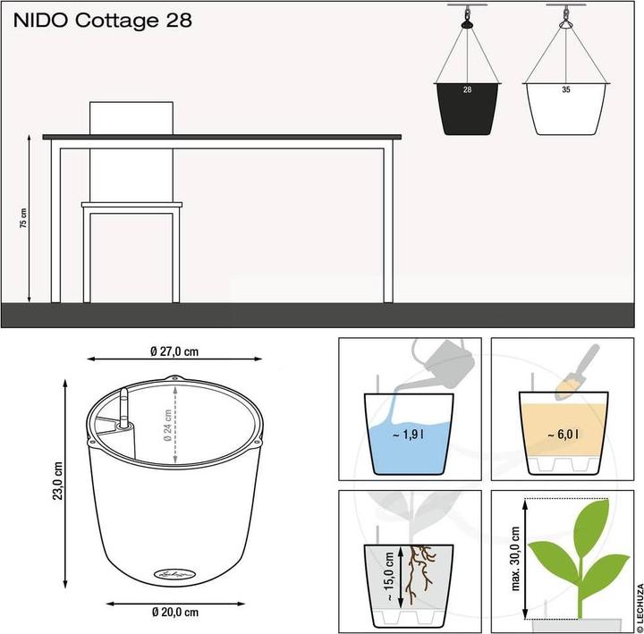 Actual product image Lechuza Nido Cottage (27 cm)