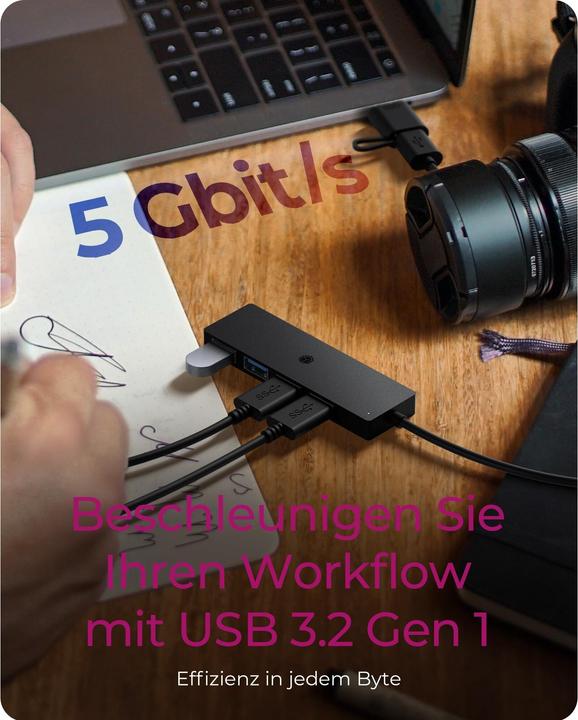 Actual product image Icy Box IB-HUB1424-C3 (USB-C, USB-A, 4 Ports)