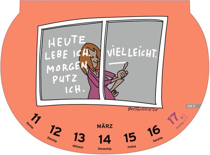 Image du produit Heye Calendrier illustré Proverbes stupides (21 x 29 cm, Non contraignant, Allemand)