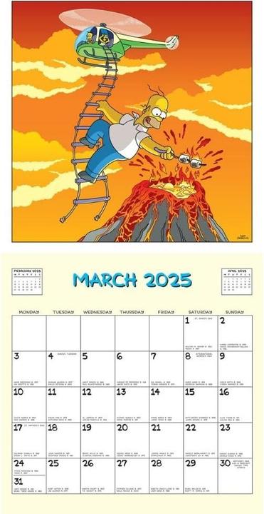 Produktbild The Simpsons Wandkalender 2025 Quadratisch (30 x 30 cm, Deutsch)
