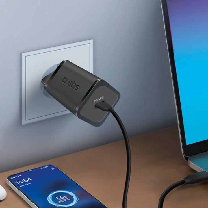 Immagine prodotto SBS Caricabatterie GaN USB-C PD 45W nero (45 W)