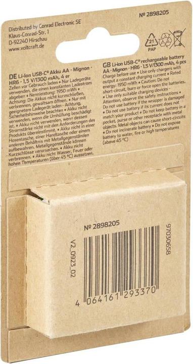 Image du produit Voltcraft Accu-Rechargeable (4 pcs, AA, 1300 mAh)
