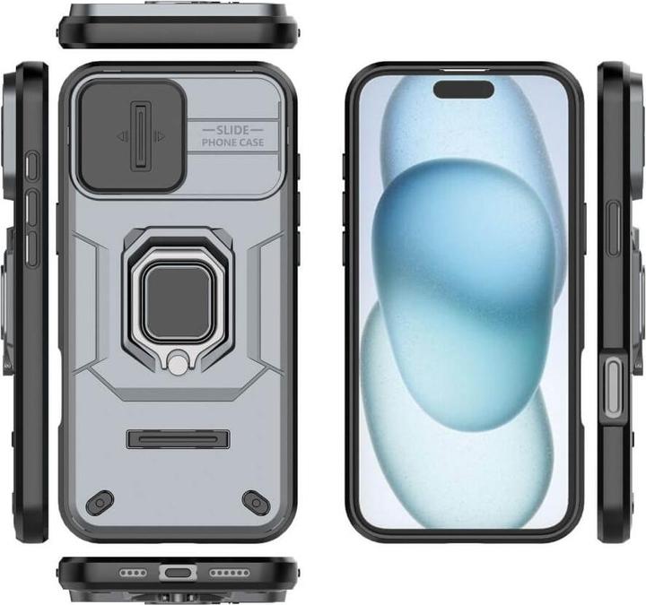 Actual product image Cover-Discount iPhone 16 Plus - Armor Case with kickstand (Apple iPhone 16 Plus)