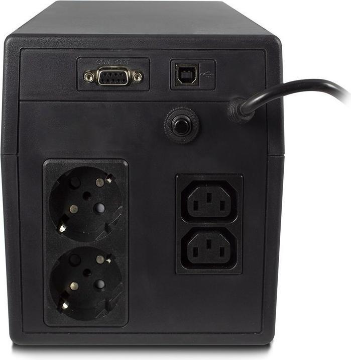 Image du produit UPS, 1000VA, 2x IEC C13, 2x type F female, 1x USB, 1x RS232 (1000 VA, 600 W, Line-interactive Onduleur)