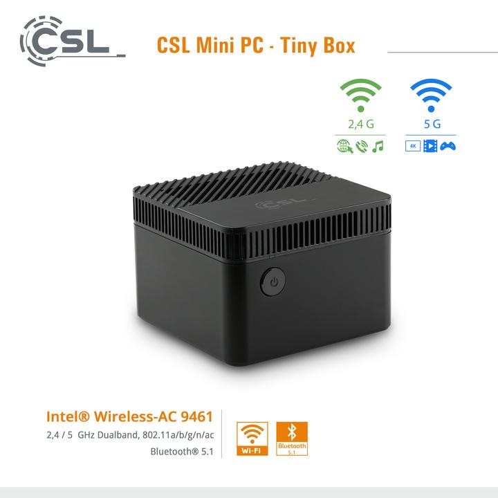 Produktbild CSL Tiny Box (Intel Celeron N4120, 4 GB, 128 GB, Intel UHD Graphics)