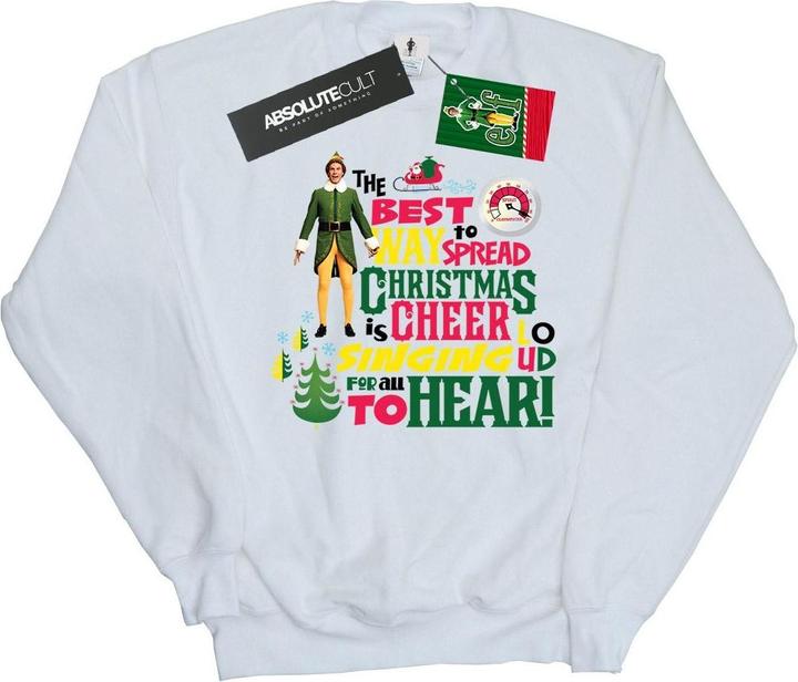 Actual product image Elf Girls Christmas Cheer Sweatshirt (140, 146)
