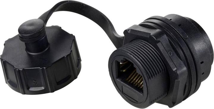 Actual product image Tru Components RJ45 Einbaubuchse rund TC-12770440 Einführhilfe für RJ45 1 S