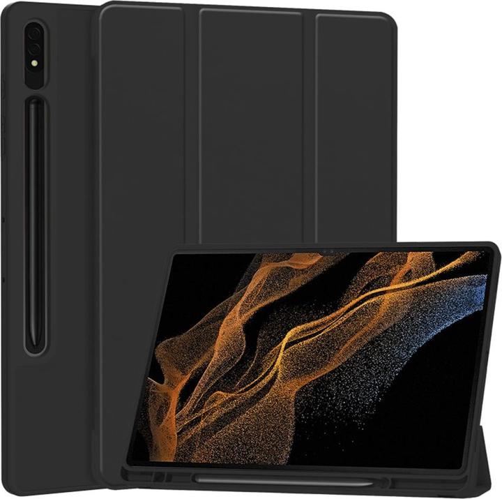 Productafbeelding Techsuit - Flex Trifold (with Pencil Holder) - Samsung Galaxy Tab S8 Ultra - Black (Galaxy Tab S8 Ultra)
