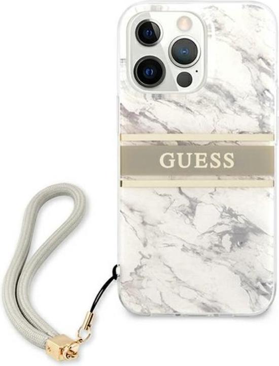 Image du produit Guess Couverture rigide Marble Stripe avec sangle (Apple iPhone 13 Pro Max)