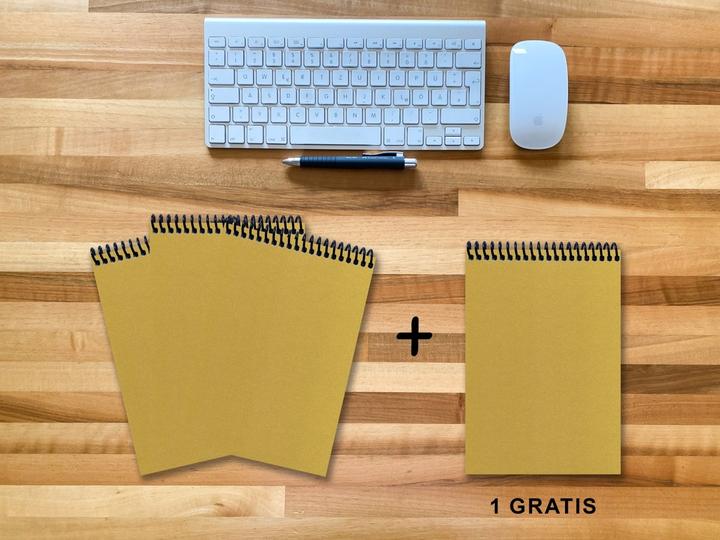 Image du produit A 5 Bloc-notes - Set, 3+1 gratuit, Luxury 80 pages GOLD GMUND SHIMMER, ligné (A5)