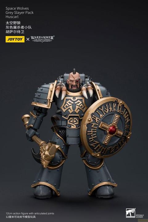 Produktbild Joy Toy Warhammer The Horus Heresy Actionfigur 1/18 Space Wolves Grey Slayer Pack Huscarl 12 cm