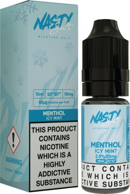 Actual product image Nasty Juice Nicotine Salt Menthol Icy Mint