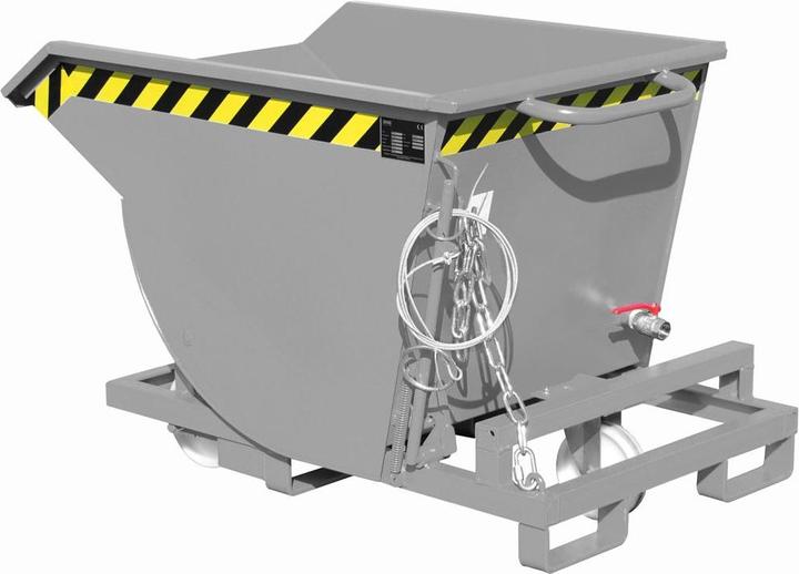 eurokraft pro Cassone ribaltabile per trucioli con ruote in poliammide, capacità 0,3 m³ (300 l)