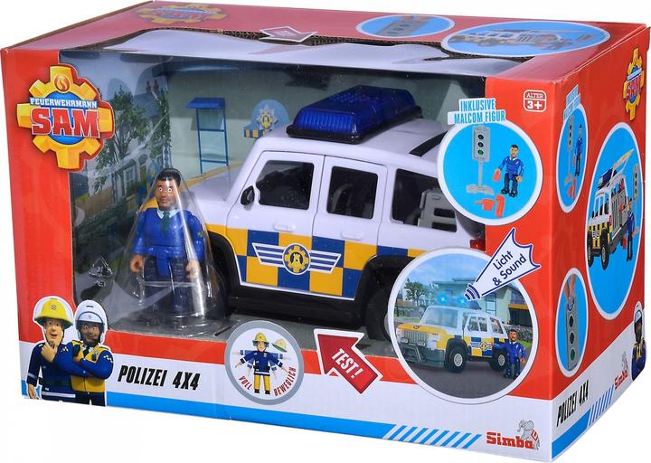 Actual product image Simba FS Sam police car 4x4 with figure