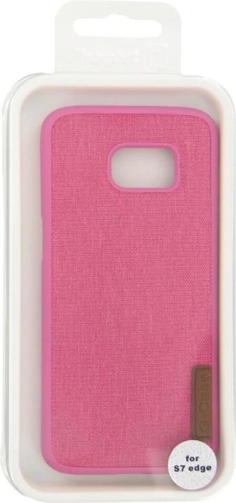 Actual product image OEM Textile Silicone Case for Samsung S7 Edge pink (Samsung Galaxy S7 Edge)