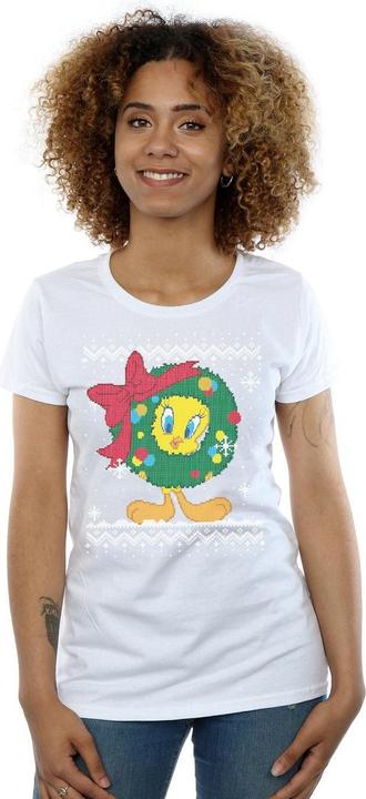 Produktbild Looney Tunes Tweety Pie Christmas Fair Isle TShirt (M)