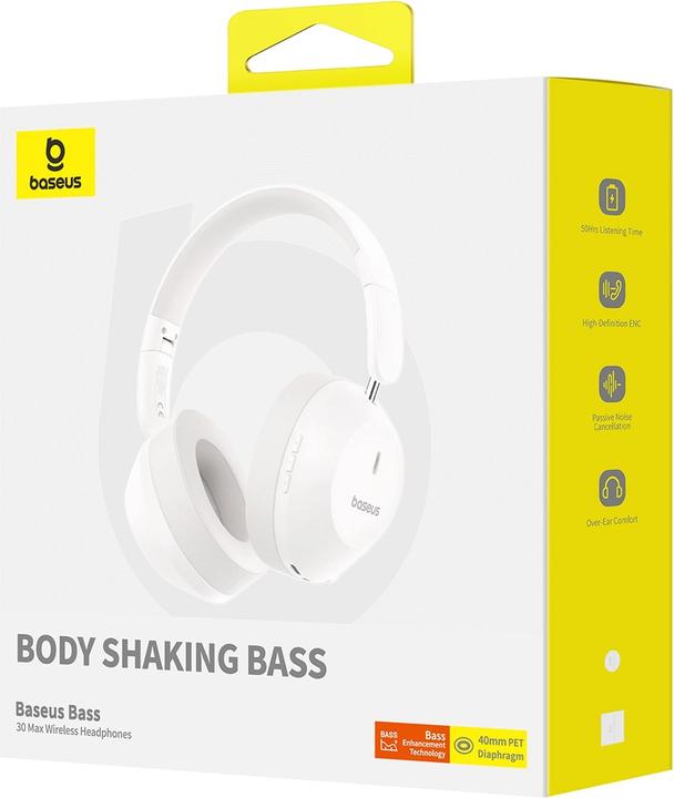 Image du produit Baseus Casque sans fil Boss 30 Max (blanc) (50 h, Sans fil)