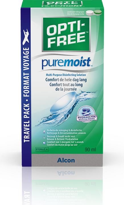Actual product image Opti Free PureMoist, contact lens solution, 90 ml (All in One solution, 90 ml)