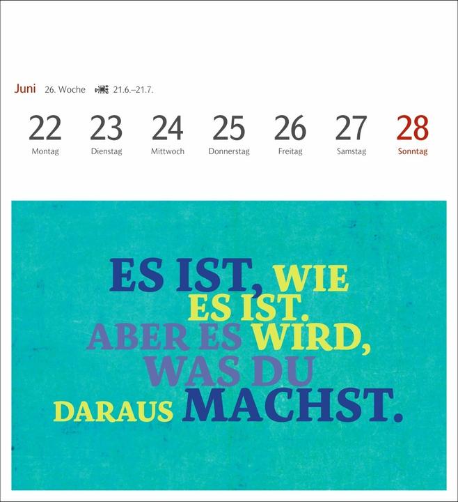Produktbild Harenberg Positive-Sprüche-Kalender Postkartenkalender 2026 - Mit 53 Postkarten (Deutsch)