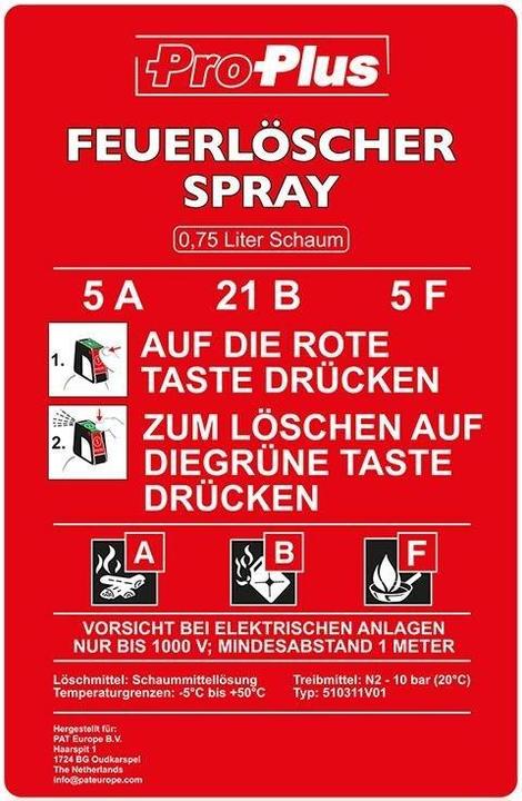 Produktbild ProPlus Feuerlöscher (A, B, F)