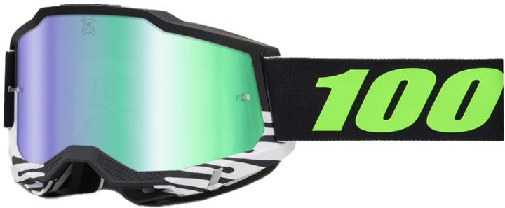 100% Accuri 2 UTV Goggle KB43 - Mirror Green (Schwarz, Photochromic)