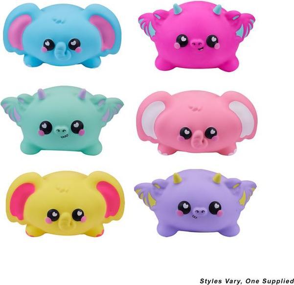 Image du produit Smooshzees Snugzees, Bubblez, Éléphant rose, Personnages à collectionner, Supersoft, Cuddly et Squishy!