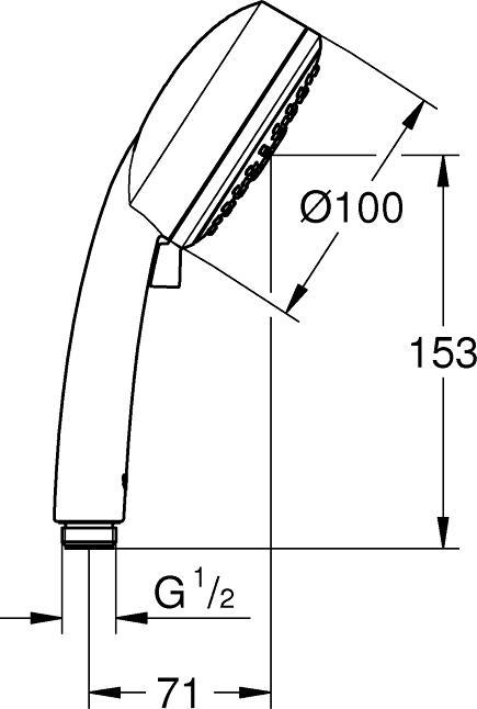 Image du produit Grohe Vitalio Comfort 100 Douchette à main 3 jets (3 Types de jets)
